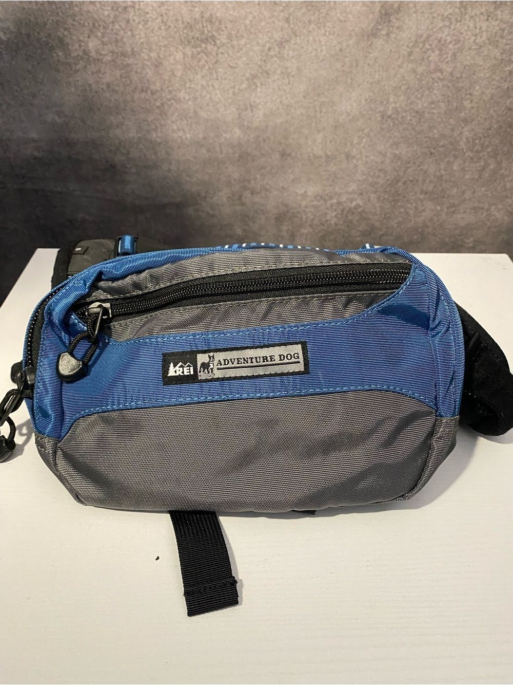 REI Co-op Adventure Dog Backpack Saddlebags Hiking Camping Harness Blue Small